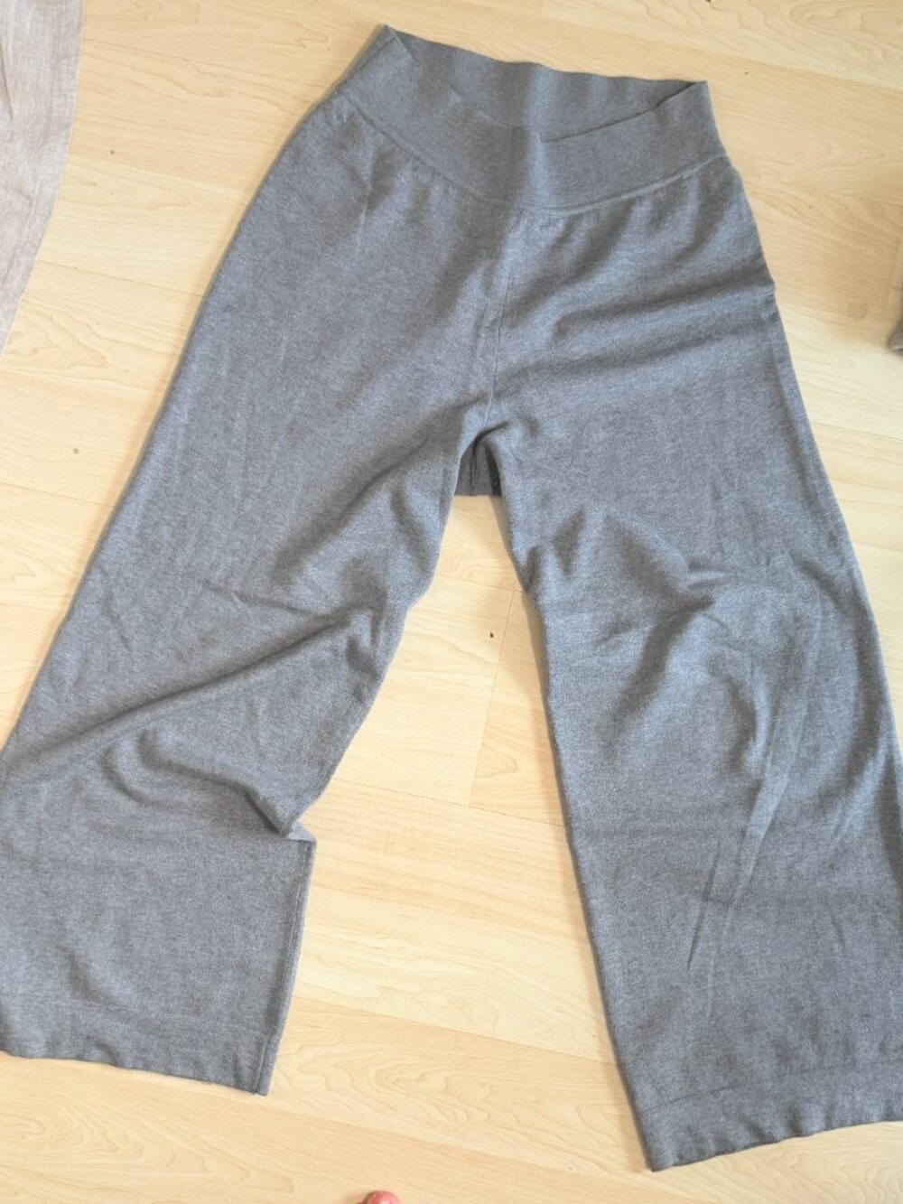 Naked Cashmere Gray Cotton Cashmere Wide Leg Knit Pants | Lounge | Size Small